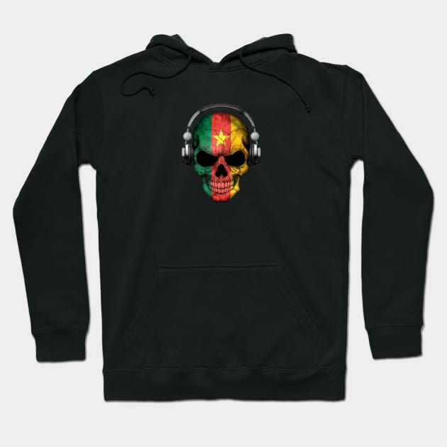 Dark Skull Deejay with Cameroon Flag Hoodie by jeffbartels